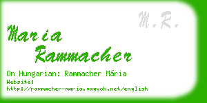maria rammacher business card
